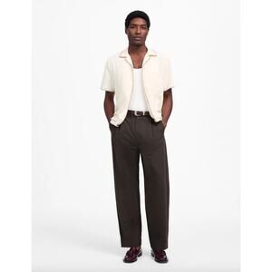 Madewell Pleated Trousers Cotton Linen Blend Soft Charcoal Gray Mens US 30 NWT